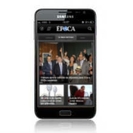 Celular Galaxy Samsung com aplicativo da Época (Foto: Reprodução)
