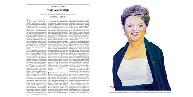 Ilustração sobre foto de Dilma Rousseff na revista The New Yorker (Foto: Reprodução)