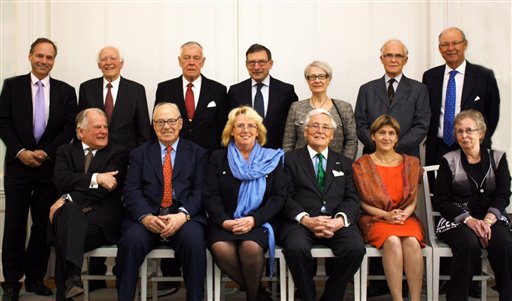 Jantar com os ex-ministros da Agricultura da Suécia e a Margareta Winberg errada (Foto: Marianne Andersson, Government of Sweden via Scanpix/AP)