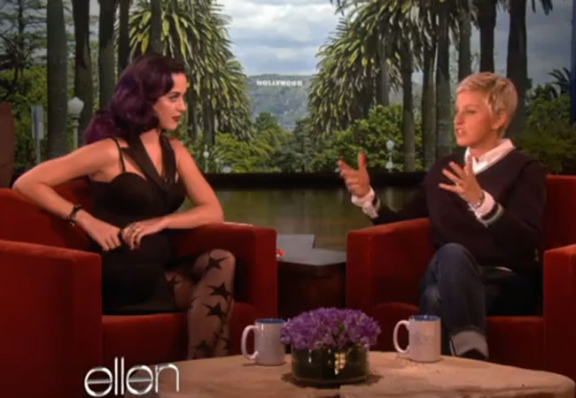 Katy Perry pariticipou do programa Elle DeGeneres Show (Foto: Reprodução)